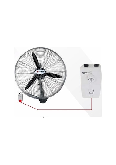 Bahçıvan Bsv-d 600 60cm Siyah 3 Kanatlı Sanayi Tipi Duvar Vantilatörü