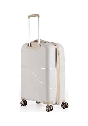 Ççs 5264 Büyük Kabin 2 Li Valiz Seti Beyaz-bej