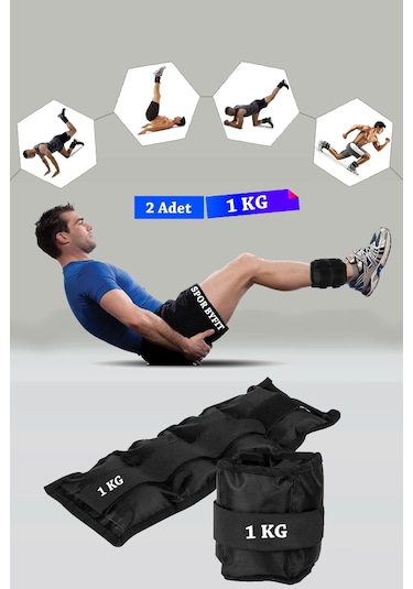 1 Kg Siyah Deluxe Comfort El Ayak Ağırlığı Siyah