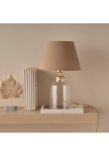 Homing Noi Şeffaf Kristal Abajur Ayd-3432 Kahverengi