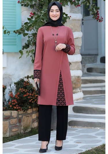 Asya Tesettür Takım Gül Kurusu Gülkurusu