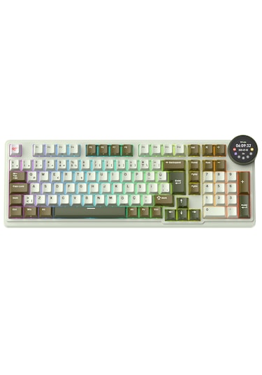 Havit Gamenote Kb923l Pro Tri-mode Kablosuz Mekanik Rgb Oyuncu Klavyesi Lcd Ekranlı