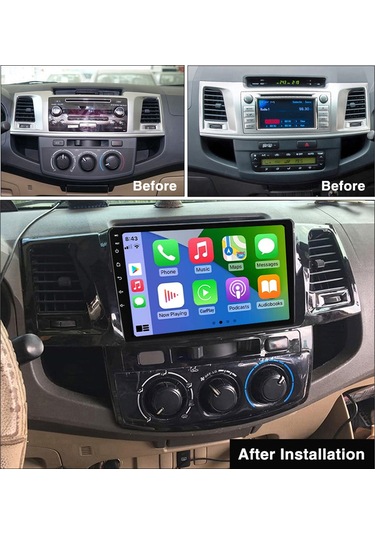 Toyota Hilux Android Multimedya 2/32GB 9 İnc Carplay Ips Ekran Hd