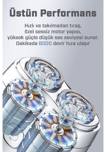 Veryfit Şarj Edilebilir Tam Vücut Yıkanabilir Çift Kafalı Mini Ta