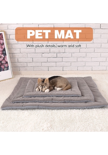 Vkemall Yumuşak Çift Taraflı Kedi Köpek Yatağı - Pamuklu Kışlık Pet Mat