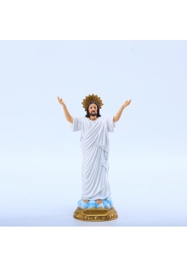 Novahub 8 İnç Alleluia O Yükseldi Reçine İsa Mesih Heykeli, Diriliş Heykelciği, Hristiyan Ev Dekorasyonu, Aziz Heykeli, Dini Sanat 1pcs