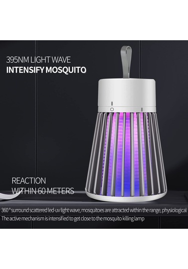 Symbee Usb Şarjlı Fiziksel Elektrik Şoku Led Ateşleyici, 8 Saat Süreli Batarya, Ev Ve Dış Mekan Kullanıma Uygun Sessiz Kovucu Beyaz