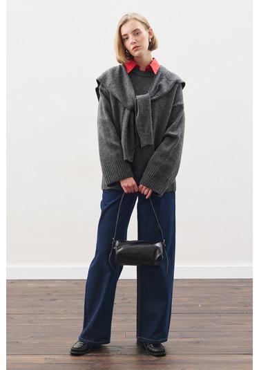 Chunky Oversıze Kazak Antrasit Antrasit