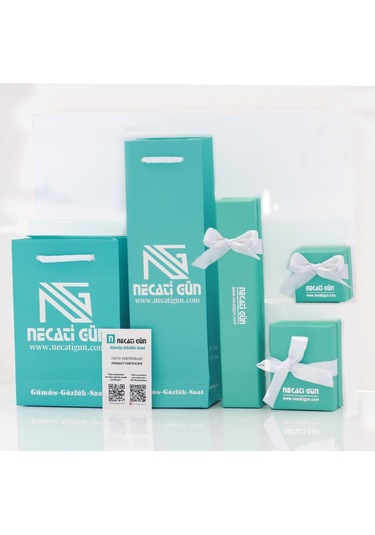 Yeşil Mine Işli Rose Gold Kaplama Gümüş Küpe