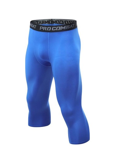 Hızlı Kuruyan Yüksek Elastik Kısa Spor Taytı, 9 Renkte Mevcuttur, Fitness, Açık Hava Antrenmanı Ve Basketbol İçin İdealdir, Ter Emici Tasarım. Mavi