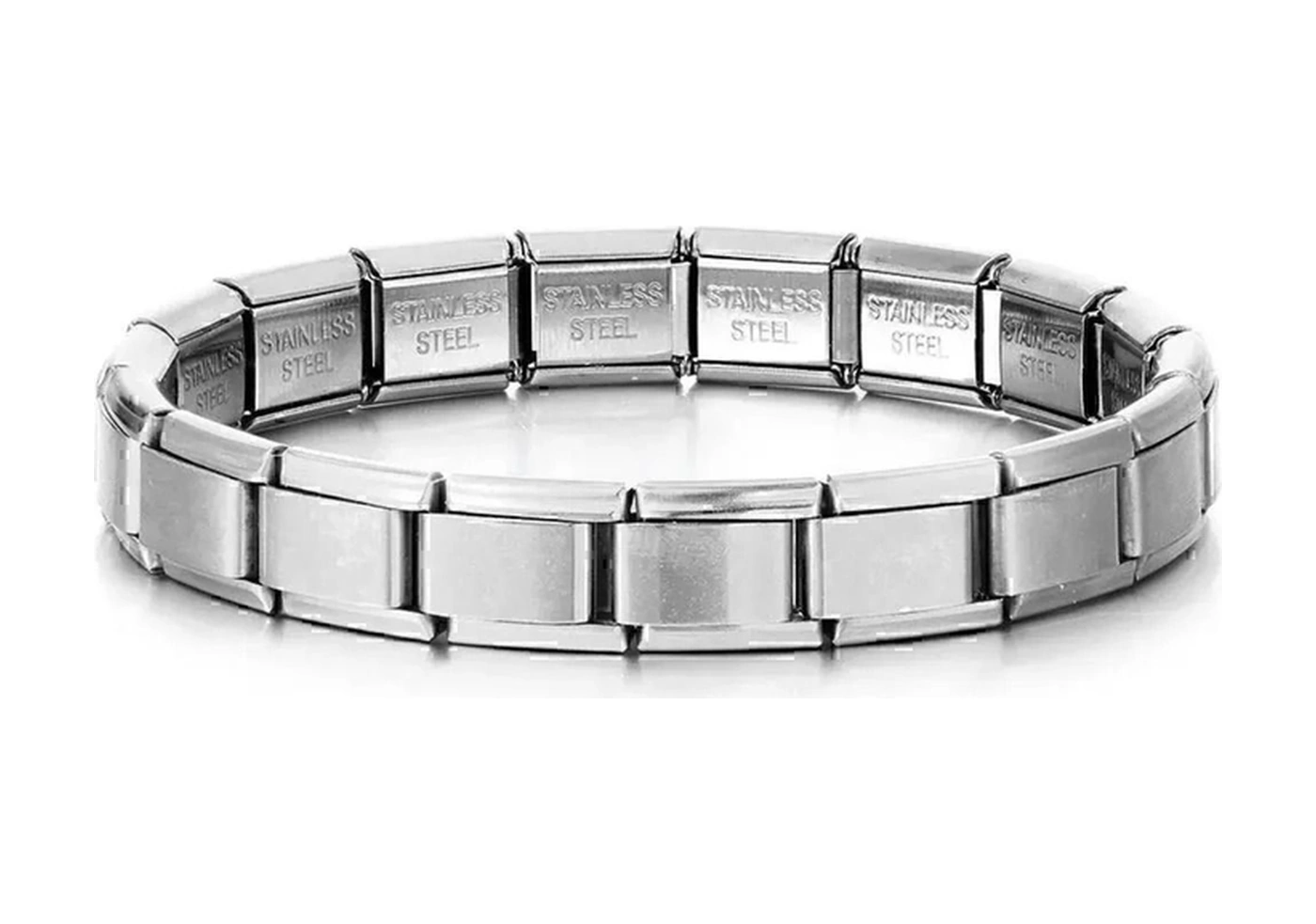 İtalyan Charm Çelik Bileklik Yazılı Ayarlanabilir Ölçü Gold