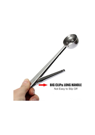 Kosona 430 Çelik Kahve Kaşığı Ve Poşet Kapatıcı: Dayanıklı, Taze Tutucu, Çay, Süt Tozu, Şeker İçin Diğer