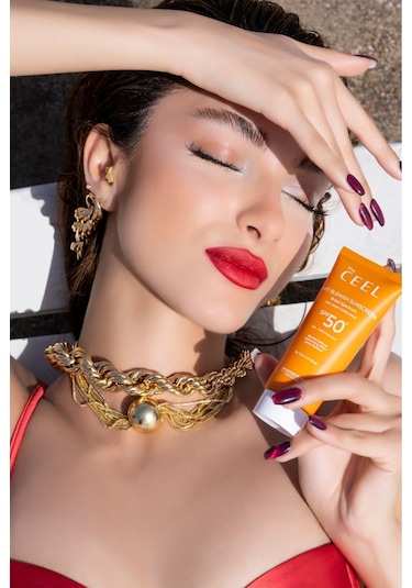 The Ceel Leke Karşıtı Tüm Ciltler Için Yüksek Korumalı Spf 50+ Güneş Kremi Glutatyon Etkili 50 ml