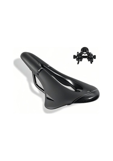 West Bıkıng Ergonomik Bisiklet Oturagi Seti - Hava Geçirgen, Su Geçirmez, Anti Basınçlı, Yağmurluklu, Karbon Siyah Siyah Siyah