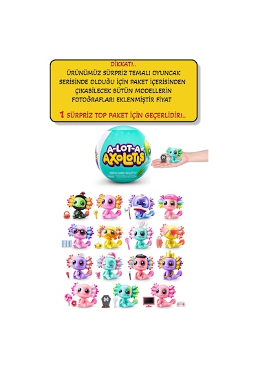 1 Adet - Mini Brands Axolotls Sürpriz Paket - 1 Adet