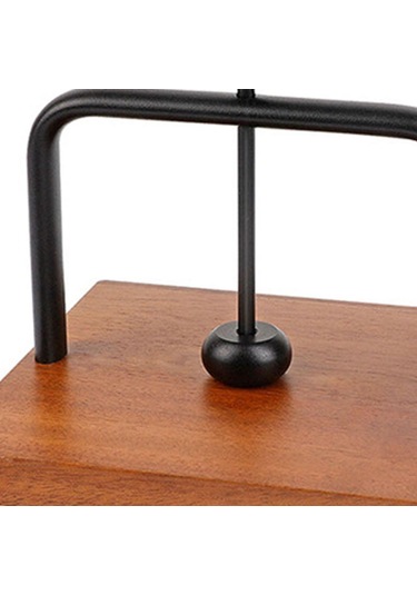 Homyl Tezgah Peçetelik Masa Üstü Mendillik Ahşap Taban Dekoru Siyah