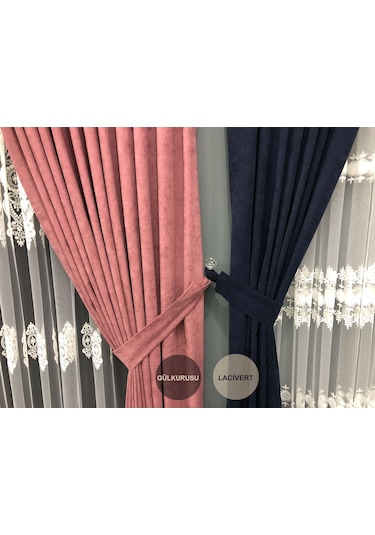 Perdefony 43 Renk Fon Perde Hem Pileli Hem Düz Dikim Renso  100 Standart Standart 2 Adet 100'Şer Cm-Perde Kuşağı Ve Renso Istemiyorum 1 - 1 Pilesiz Düz Dikim