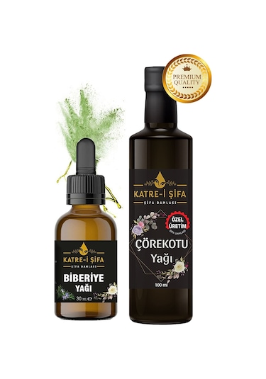 Katre-i Şifa Formda Kalma Seti Çörek Otu Yağı 100 ML + Biberiye Yağı 30 ML