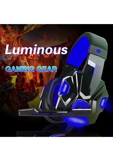 Suntek Pc Için Mic Led Işıklı Kulak Üstü Oyun Kulaklığı