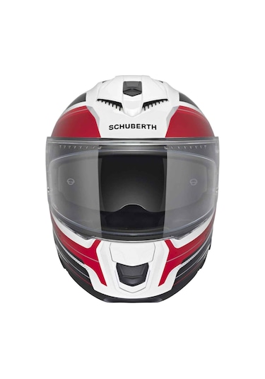 Schuberth S3 Apex White Kapalı Kask Siyah - Beyaz - Kırmızı