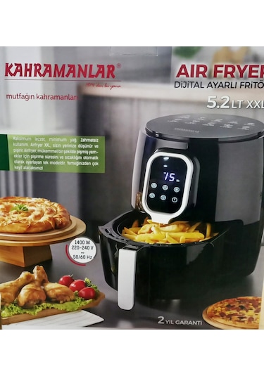 Kahramanlar XXL Dijital 5.2 L Air Fryer Fritöz