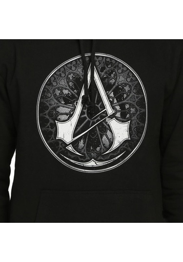 Bant Giyim - Assassin'S Creed Siyah Kapşonlu Erkek Sweatshirt