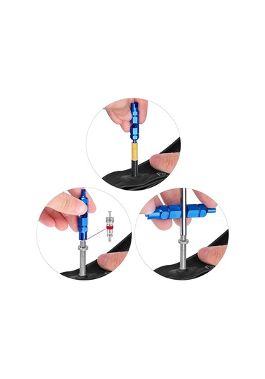 Tangshopping 44 Parçalı Valf Gövdesi Sökme Aleti, Valf Çekirdeği, 4 Yollu Valf Aracı, Valf Çekirdeği Sökme Aleti, Valf Gövdesi Kapağı