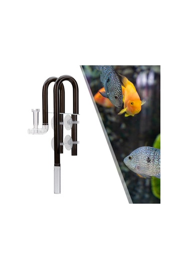 Suntek Akvaryum Zambak Tüp Giriş Çıkış Yüzeyi 12mm-siyah