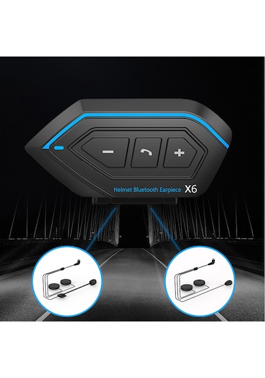 Geeroyoo X6 Bluetooth Kulaklık - Motosiklet Kaskı İçin 1500mah Pil, Bt 5.0, Gürültü Önleme, Ipx67 Su Geçirmez, Ayrılabilir Tasarım