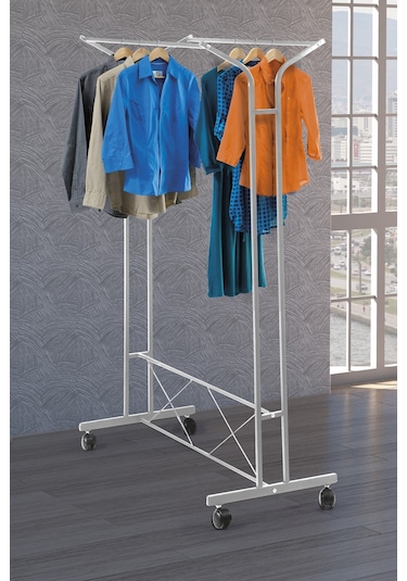 Retodesign Retohome V Konfeksiyon Ayakli Tekerlekli Aski Beyaz