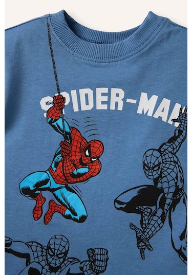 Defacto Marvel Spıderman Tişört Erkek Bebek G9908a526smbe105 Mavi-be105