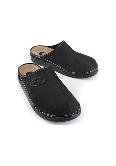 Paleng Kışlık Hakiki Deri Erkek Terlik (554949453) Siyah