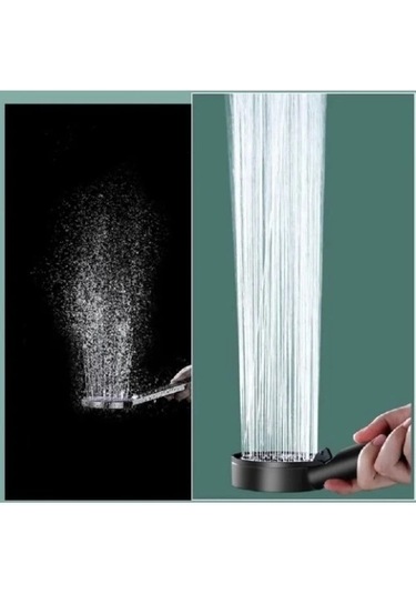 5 Kademeli Duş Başlığı Siyah Çok Renkli