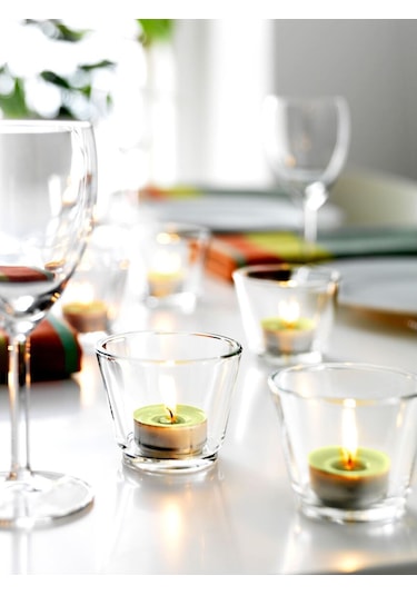 Tealight Mumluk, Cam, Gıda Servisi İçin Kullanılabilir Acı Kahverengi