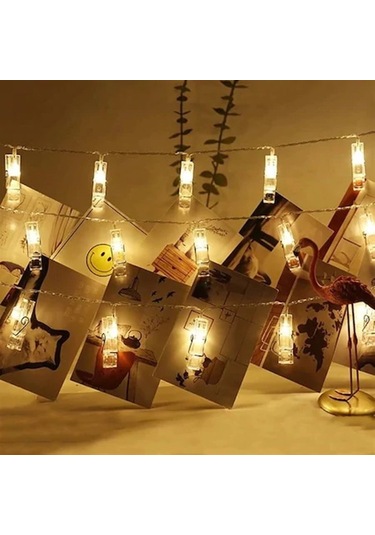 Vıp 2 Metre Pilli Mandal Led Işık Dekoratif Romantik Mandal Işık Gün Işığı Led Işık Pilli Led Işık Gün Işığı