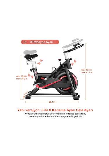 Relife Spin Bike Dikey Kondisyon Bisikleti KR-707