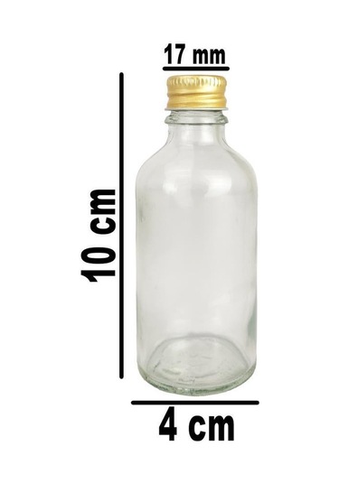 Digithome 132 Li 50 Ml Gold Kapaklı Söz Nişan Hediyelik Kolonya Koku Süs Cam Şişesi C1-1-149