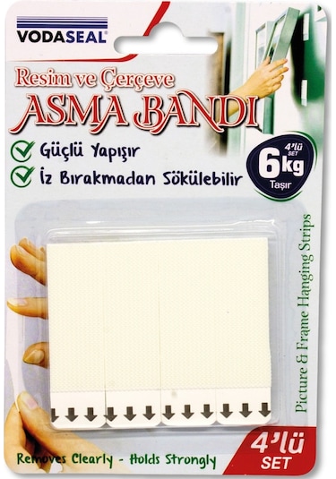 Vodaseal Resim Ve Çerçeve Asma Bandı Cırt Bant 4Lü
