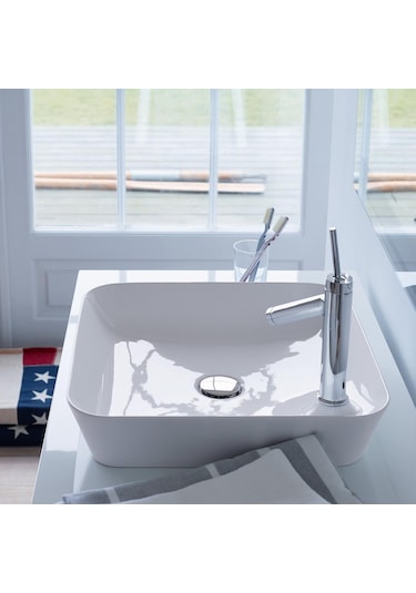 Duravit Lavabo Cape Cod Duraceram Batarya Banklı Çanak 46 x 46 CM