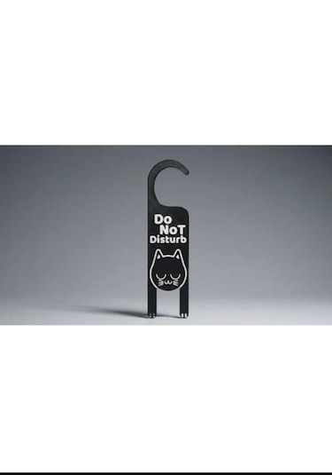 Kedi Kapı Kolu Askısı - Do Not Disturb Temalı 3d Baskı Dekoru