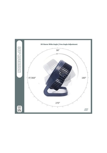 Mini Fan, Usb Fanı 5 Inç Mini Usb Masa Masa Fanı Kişisel Taşınabilir Masaüstü Soğutma Fanı Usb Pc Netbook İle Güçlendirilir 5749 Mavi