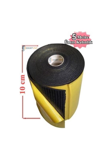Araç Oto Ses Isı Yalıtım 10cmx5metre 6mm Yapışkanlı Kauçuk