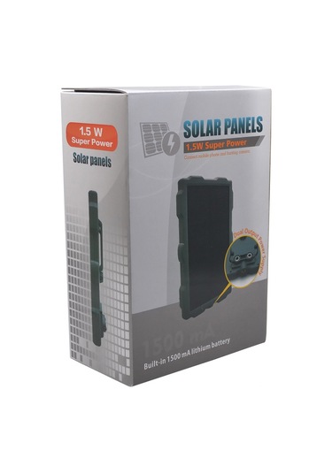 Mufunye S15 Av Kamerası İçin Güneş Enerjili Şarj Paneli - Ip66 Su Geçirmez, 1700mah Batarya, Dış Adaptör İle Şarj Edilebilir Siyah