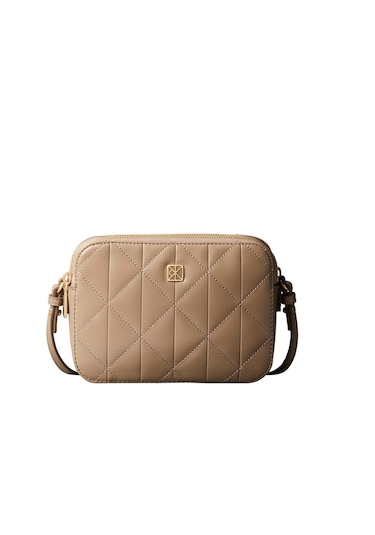 Quılted Camera Bag Desert Taupe