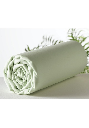Maki Pamuklu Açık Yeşil 100X200 Tek Kişilik Lastikli Çarşaf