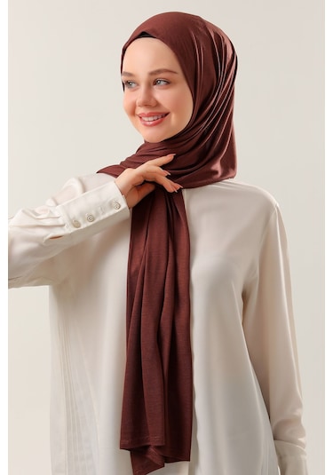 Melodi Scarf Tesettür Penye Şal Acı Kahve Acı Kahve