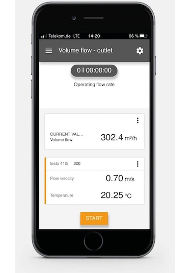 Testo 410i Akıllı Telefon İle Kullanılabilen Pervaneli Anemometre