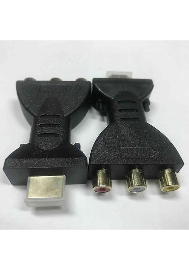 Teltree Hdmı'den Rgb Rca'ya Video Ses Adaptörü - Altın Kaplama, Sinyal Kalitesi, Tv Oynatıcı Bağlantısı Siyah