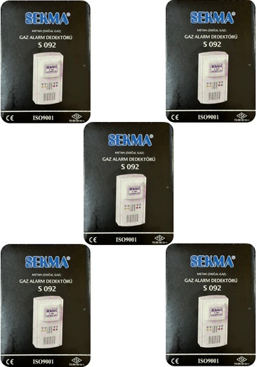 Sekma Doğal Gaz Metan Alarm Dedektörü S-092 5 Adet