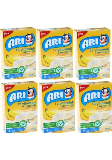 12 Vitaminli 6 Mineralli Sütlü Muzlu Pirinç Unu 250 Gr 6'lı